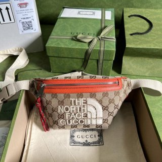 Competition * Gucci x The North Face Replica * Collaboration Print Belt Bag Shipping Included guj84000