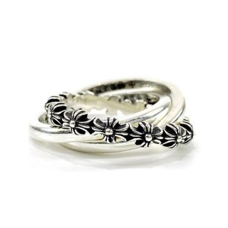 n-grade recommended chrome hearts TINY E triple ring silver Kuv63867