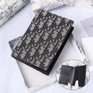 Very popular! Dior Grade N Bi-fold Card Holder Oblique Jacquard dee74969