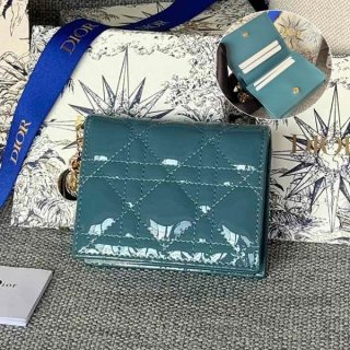 The hottest topic! Lady Dior replica flap card case with charm deu41579