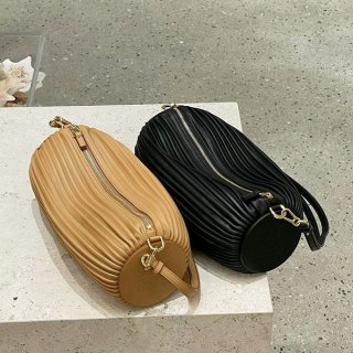 Loewe pleated leather shoulder bag replica 2 colors lok66119