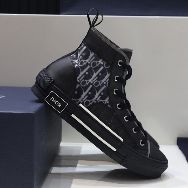 New for Fall/Winter Dior B23 High Top Sneakers Replica Oblique Canvas deh00191