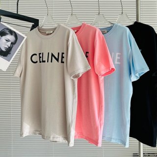 Celine Cotton T-shirt Replica Logo 4 Colors Cen43902