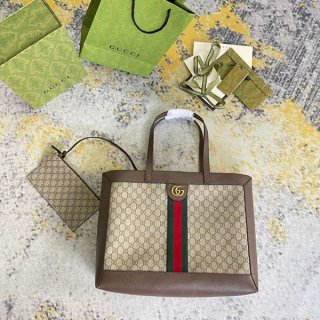 Gucci Ophidia GG Tote Bag Replica Fabric Leather gum22006