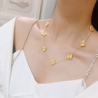 Van Cleef & Arpels Vintage Alhambra Necklace Replica, 10 Motifs vam47691