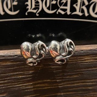 Luxury brand Chrome Hearts STUD HEART heart stud earrings silver replica Kuk61884