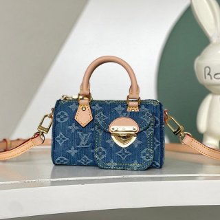 Cute Louis Vuitton Nano Speedy Mini Bag Denim Monogram vub61798