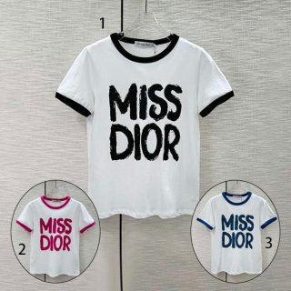 Free shipping Miss Dior copy graffiti cotton linen jersey T-shirt 3 colors det91675