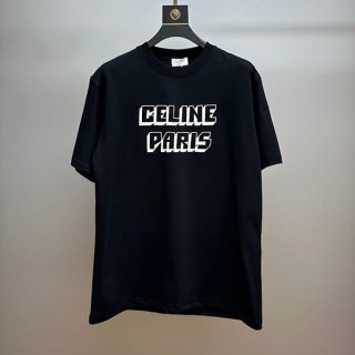 Secured Celine Replica Regular Cotton Jersey T-Shirt Black Cej26062