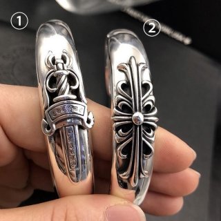 Chrome Hearts Dagger Bracelet Replica ◆ 925 Silver Floral Cross Kui78982