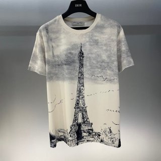 Free shipping Dior n-grade cotton linen jersey T-shirt dea02664