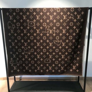 RareLouis Vuitton Blanket Replica Couverture Small Catgram Motif MP2260