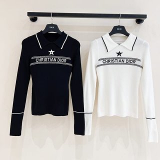 Free shipping Dior IVIERA sweater striped replica 2 colors def47204