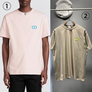 High quality Dior replica CD icon T-shirt embroidered crew neck 2 colors 013J600A067