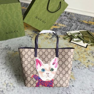 Gucci Children's Tote Bag Replica GG Supreme Cat guv47509