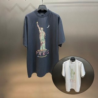 High quality Balenciaga replica PARIS MOON oversized T-shirt in 2 colors baz20179