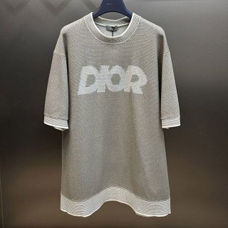 Dior Logo Tramart Knit T-shirt dev98594