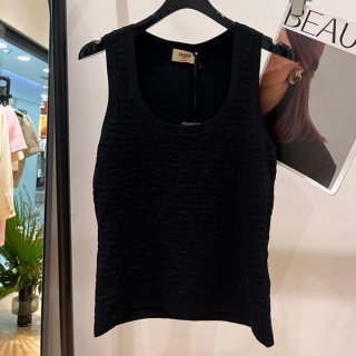 ★Safe shipping with tracking Fendi Grade N FF logo embossed knit mini dress feh80636
