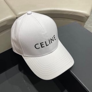 Hard to find Celine baseball cap replica/ cotton white 2AUS9969P01BC