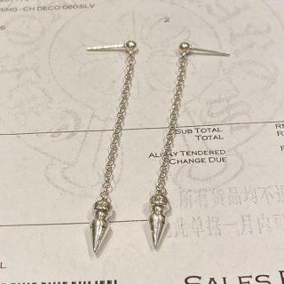 Free shipping Chrome Hearts ★ Double DBL Dice Earrings Fake Silver Kun13648
