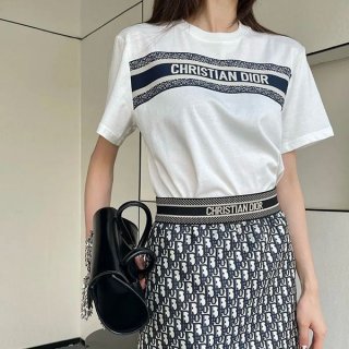 Dior T-shirt, fake cotton jersey and skirt, top and bottom set, dei93468