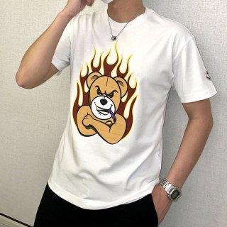 Hard to find Moncler bear motif print fake T-shirt moz48037