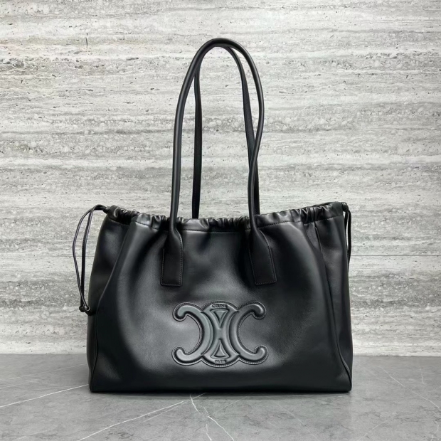★Popular in Japan! Celine Cabas Drawstring Replica Cuir Triomphe Bag 199973DU338NO