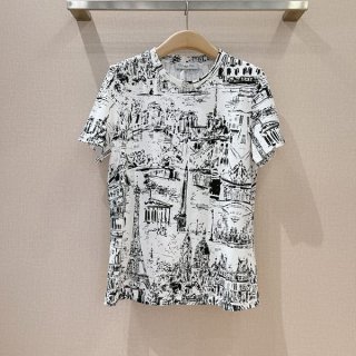 Easy to use Dior Paris Allover cotton linen T-shirt copy deb49135
