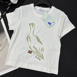 Stylish Burberry Boxy Swan Cotton T-Shirt Baj65058