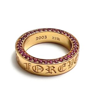 Quick delivery Chrome Hearts Spacer Ring Copy/6mm Forever Ruby Pave Kug68412