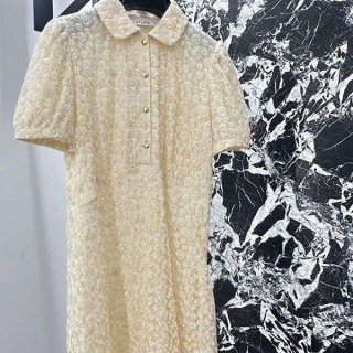 Limited edition Celine Little Daisy embroidered lace dress replica 2R65J548V