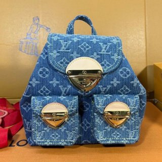 Free shippingLouis Vuitton Venice denim backpack replica M46836