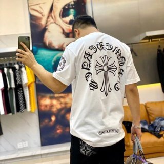 Quick delivery ★ Chrome Hearts Men's T-shirt Fake Horseshoe CH Plus Kup75482