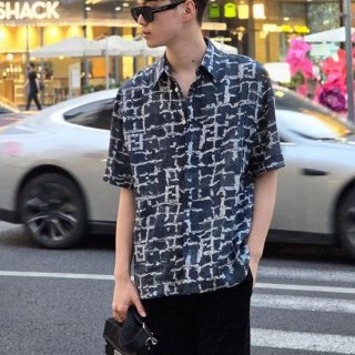Fendi Grade N Blue FF Linen Shirt Number 04577