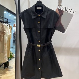 Latest and stylish MIUMIU cotton gabardine short dress mys01970