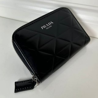 Cheap Prada Replica Saffiano Triangle Coin Purse Wallet with Tracking pud20538