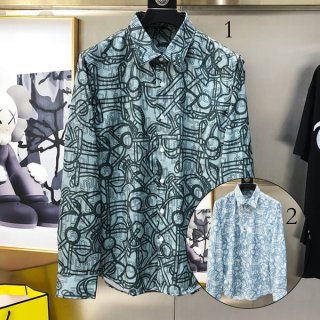 Express delivery Hermes replica Coups de GouaH long sleeve sporty fit shirt 2 colors erc61005