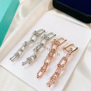 Tiffany & Co. Replica Hardware Graduated Link Earrings Tie06699 with Tracking