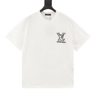Extremely rare!Louis Vuitton printed T-shirt replica in two colors vus45732