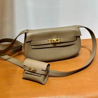 New Hermes Kelly Shoulder Bag Replica Banana Kelly Etoupe ery22686