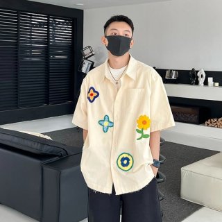 Love at first sightLouis Vuitton embroidered cotton shirt replica vuh65806