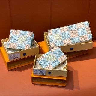 [Refreshing and summery★]Louis Vuitton Damier card case, folding wallet, long wallet, copy, 3 specifications, n40678