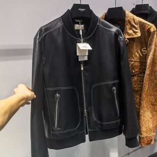 Very popular!! New color Hermes leather jacket replica deerskin erc76368