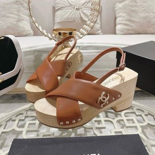 n-grade recommended chanel clogs platform fake sandals 24C shu88947