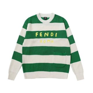 Love at first sight? Fendi wool cashmere replica logo sweater puq24566