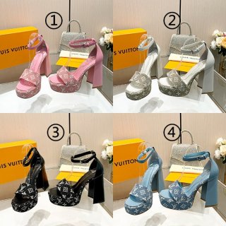 Louis Vuitton Fame Line Sandals Replica Heels 4 Colors 1aazc0