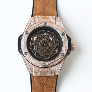 Rare Hublot Replica Big Bang Unico Sun Blue Titanium Pavé 415NX1112VR1704MXM
