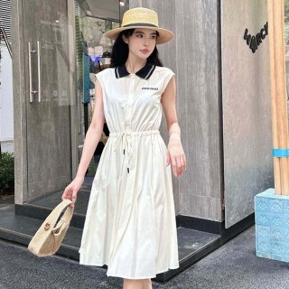 Recommended n-grade Miu Miu college style n-grade poplin dress myk95476