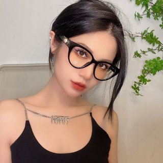 Extremely rare! Chanel logo glasses replica Glasses sht36608