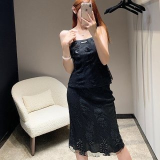 Miu Miu tank top replica? Lace skirt top and bottom set myf26505